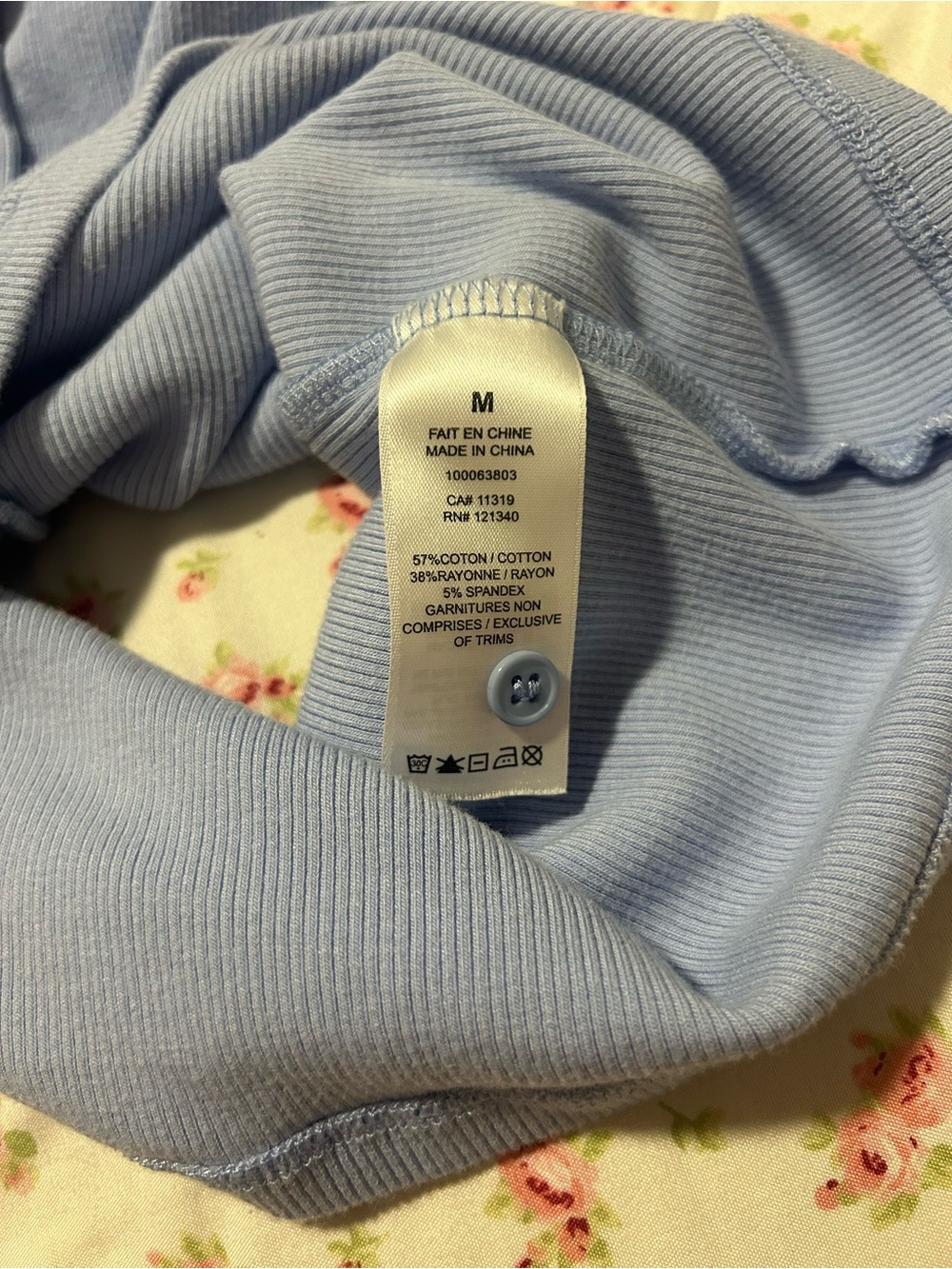 Garage Light Blue Ribbed Halter Polo Tank - Picture 5 of 5